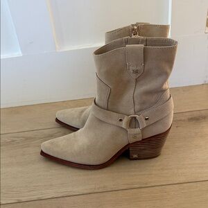 Sam Edelman Taupe Suede Heeled Boots